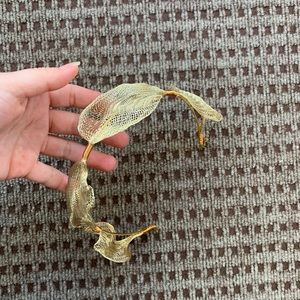 Colette Malouf Gold Mesh Headband